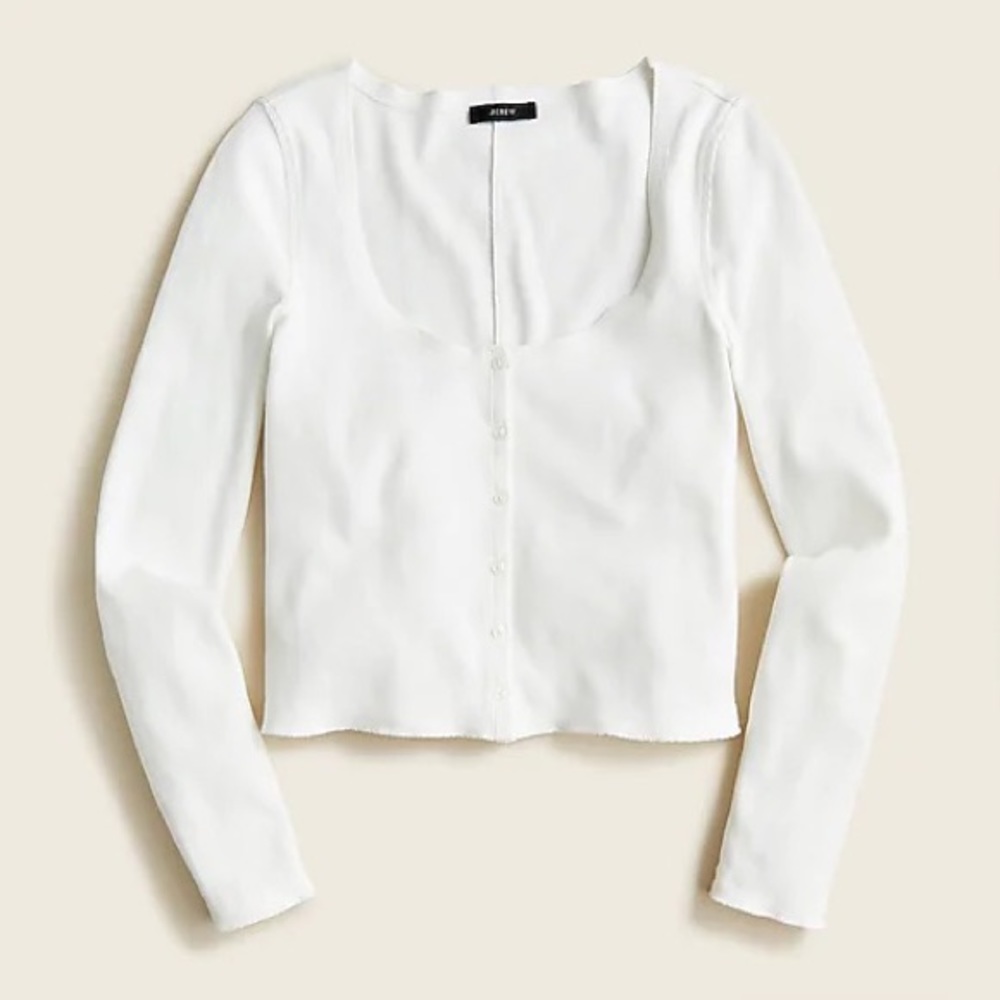 Brand new, J.Crew rib scoop neck cardigan size M.